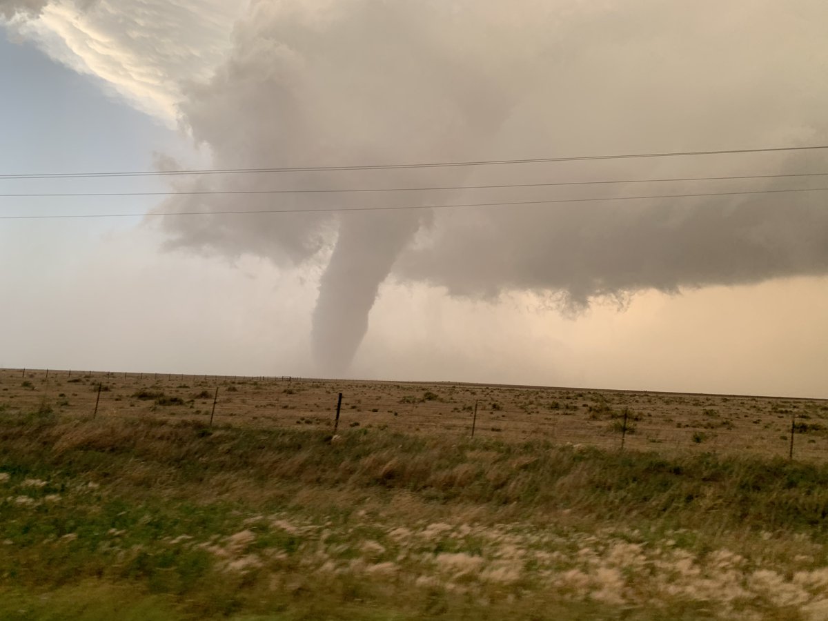 Tornado earlier east of Dora New Mexico occluding. 