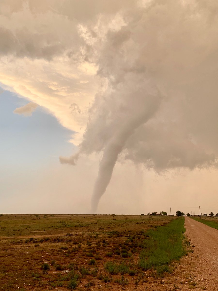 Tornado earlier east of Dora New Mexico occluding. 