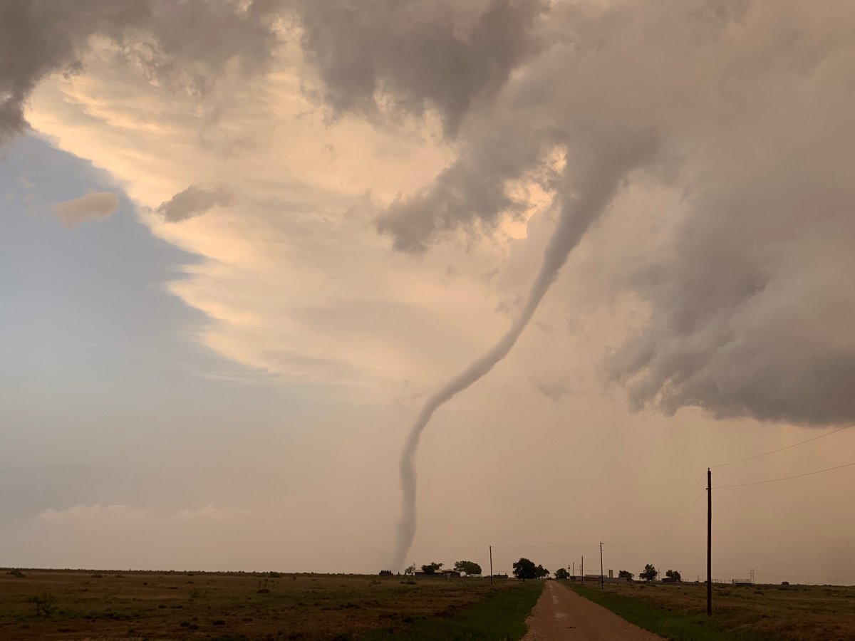 Tornado earlier east of Dora New Mexico occluding. 