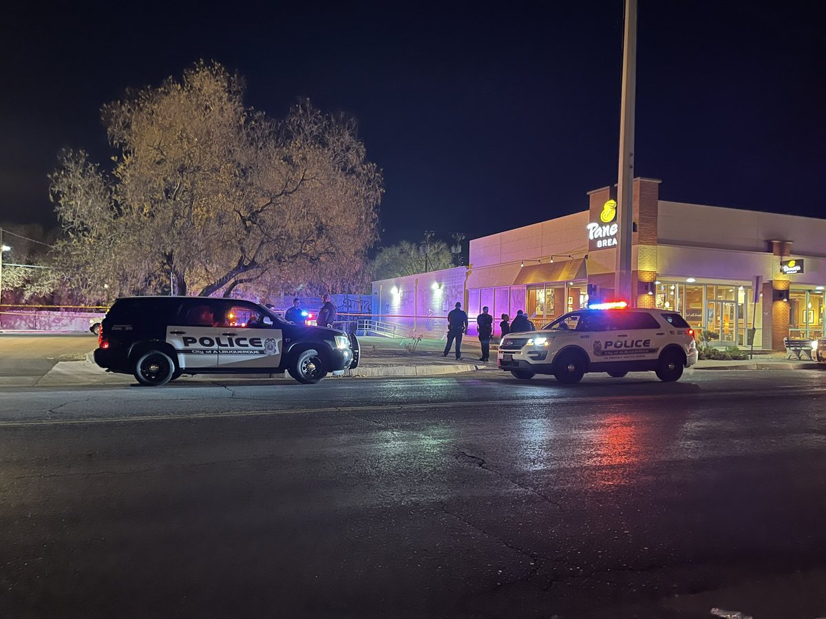 Albuquerque police responding to the 104th homicide this year near Girard & Central. They say two men got into a fight, one man reportedly hitting the other with a tree branch. One is dead, another is in custody 