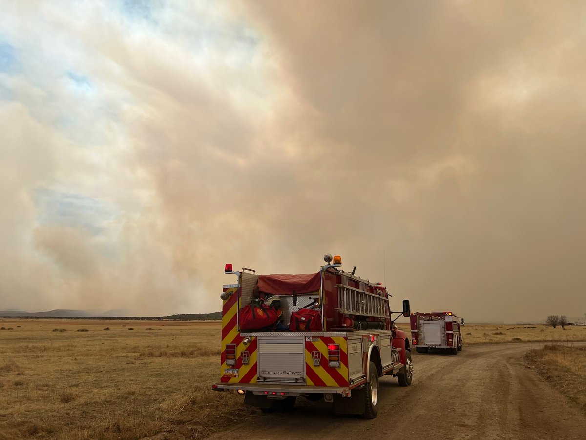 Moreno Valley Fire Department posted these pictures south of Cimarron, New Mexico of the CooksPeakFire