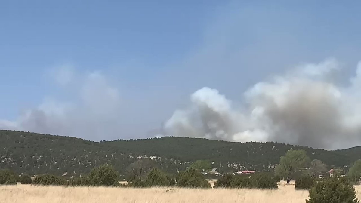 Video taken around noon today behind Creston Circle in LasVegasNM. Aerial support is being used to fight the fire in addition to crews on the ground. 145,854 acres burned so far