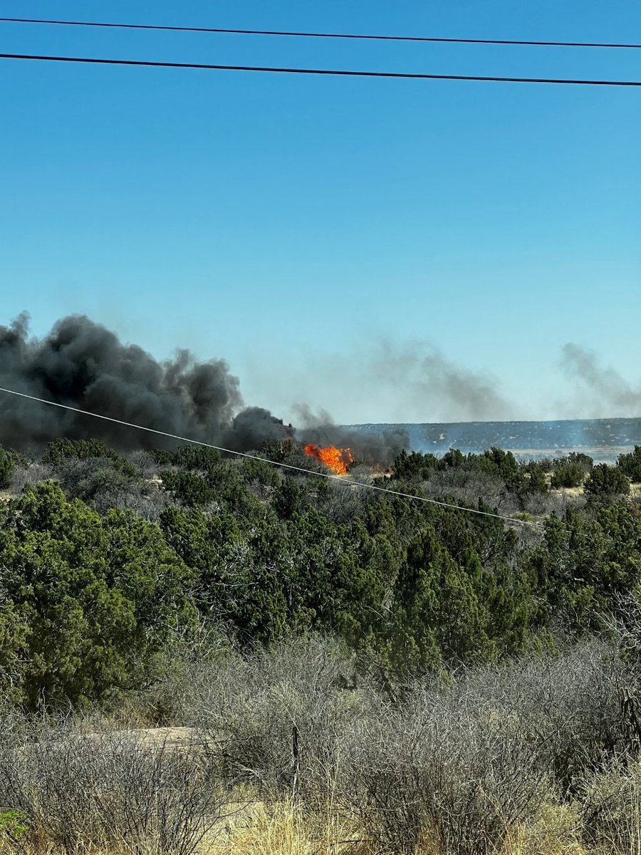 New wildfire has started near Santa Rosa, NM. 