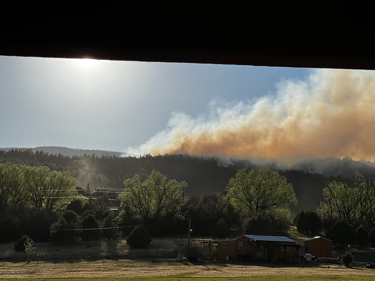 A wildfire has started Monday evening off Highway 434 in Mora County. The LosCocasFire is just south of Guadalupita. Fire crews are on the scene